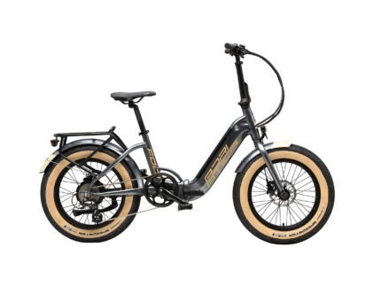 Bicicleta Eléctrica Plegable ADRIATICA Fat Fold 7V – E-Bike Urbana con Ruedas Fat (Gris)